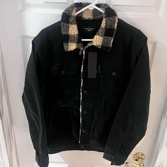 Saint Morta Sherpa Denim Jacket M - Picture 1 of 4
